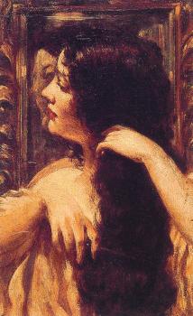 詹姆斯 卡萊爾 貝尅威思 Brunette Combing Her Hair 詹姆斯 卡萊爾 貝尅威思 Brunette Combing Her Hair